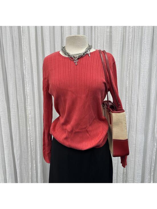 Talbots Sweaters - Talbots Preppy Classic Red Ribbed Sweater (L)